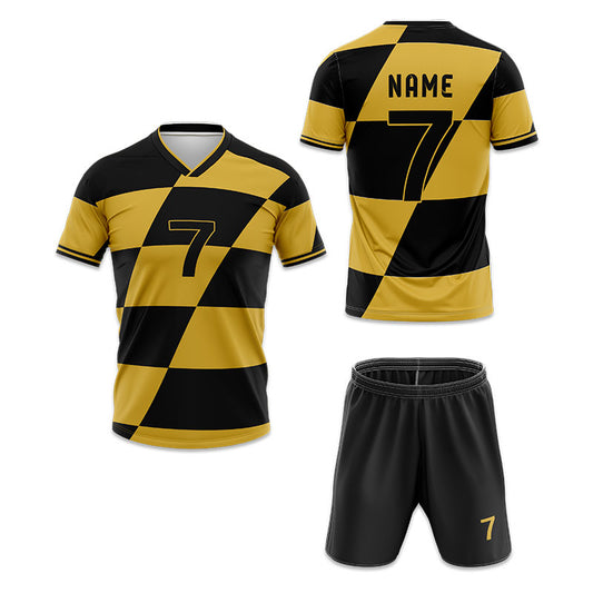 U-TRY | Folded Collar Soccer Jersey Set - DL006
