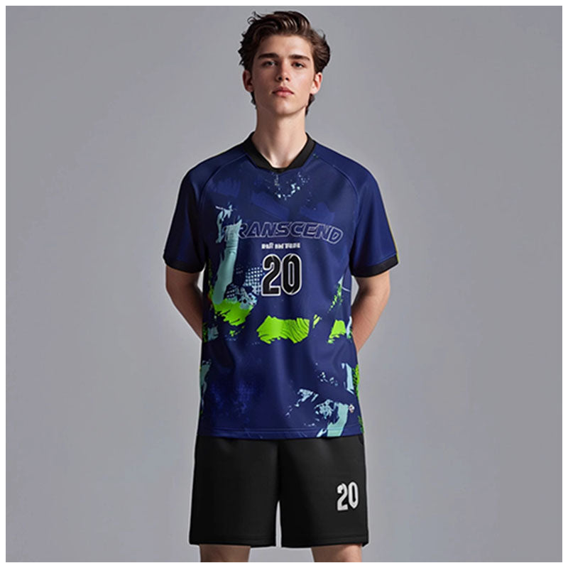 U-TRY | Shawl collar / Raglan sleeve Soccer Jersey Set - CJDL006