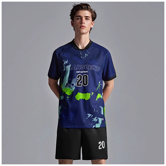 U-TRY | Shawl collar / Raglan sleeve Soccer Jersey Set - CJDL006