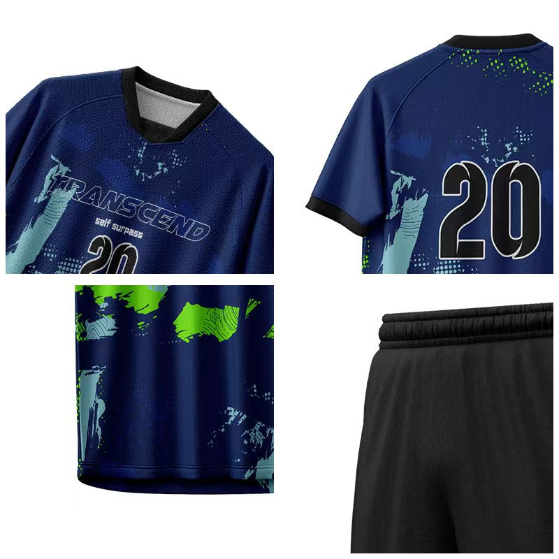 U-TRY | Shawl collar / Raglan sleeve Soccer Jersey Set - CJDL006