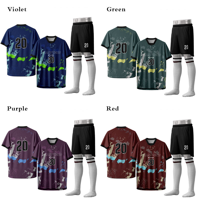 U-TRY | Shawl collar / Raglan sleeve Soccer Jersey Set - CJDL006