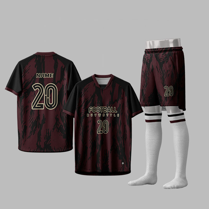 U-TRY | Shawl collar / Raglan sleeve Soccer Jersey Set - CJDL004