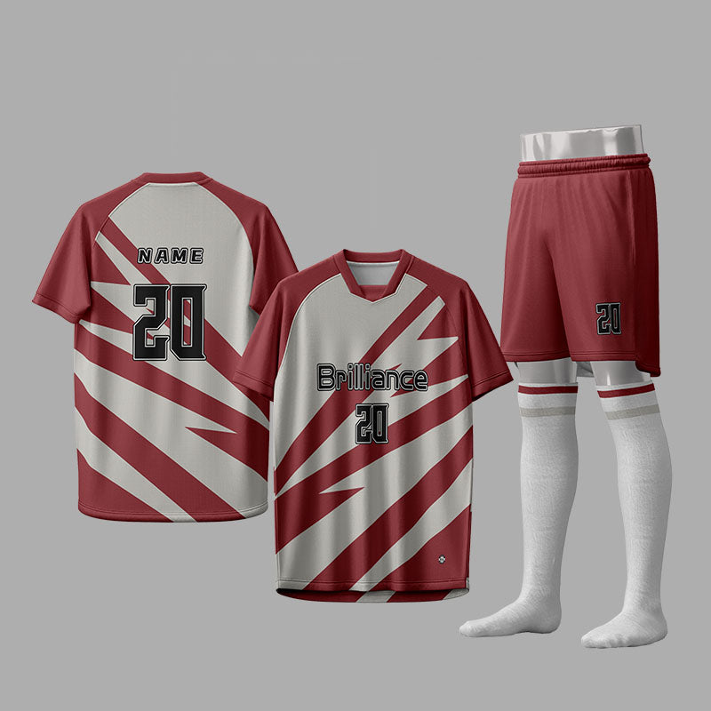 U-TRY | Shawl collar / Raglan sleeve Soccer Jersey Set - CJDL005