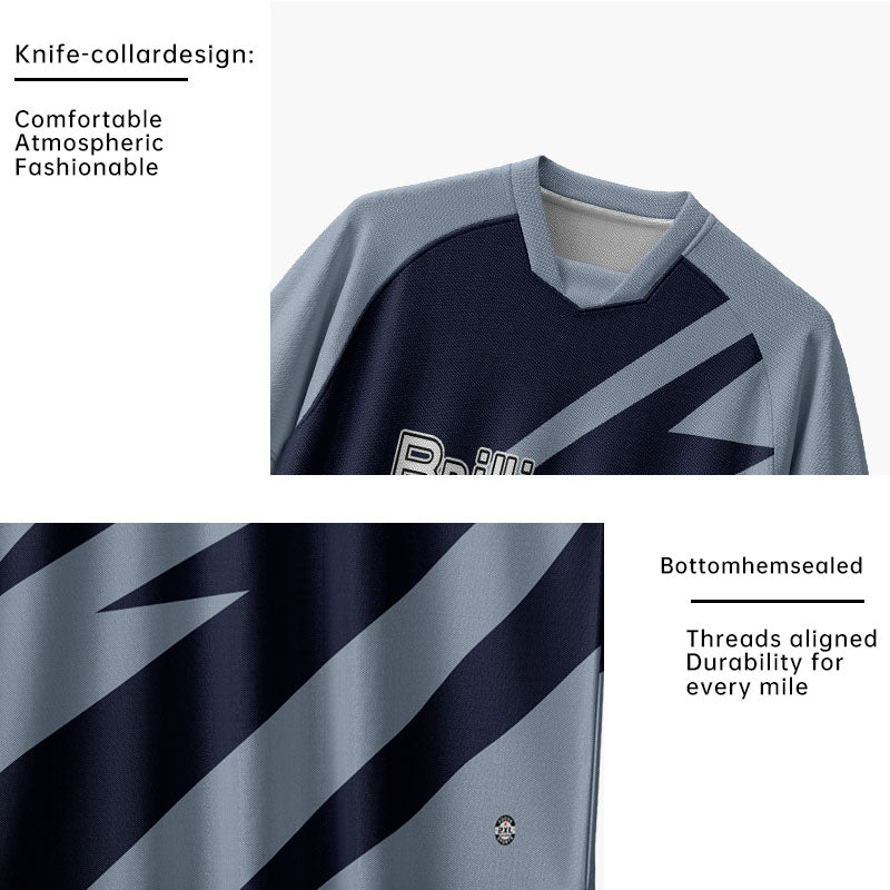 U-TRY | Shawl collar / Raglan sleeve Soccer Jersey Set - CJDL005