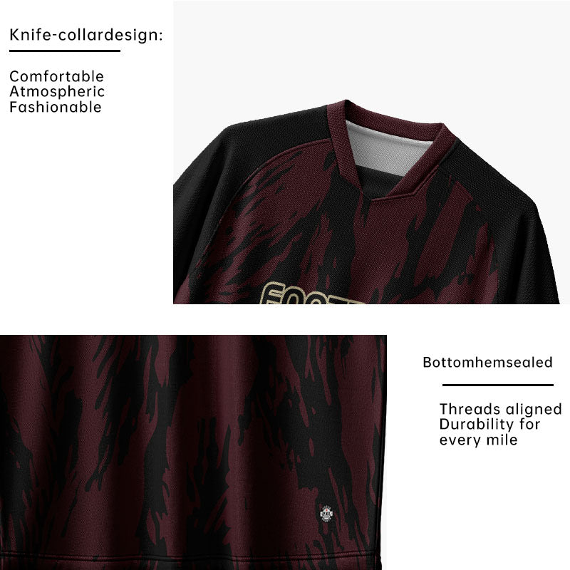 U-TRY | Shawl collar / Raglan sleeve Soccer Jersey Set - CJDL004