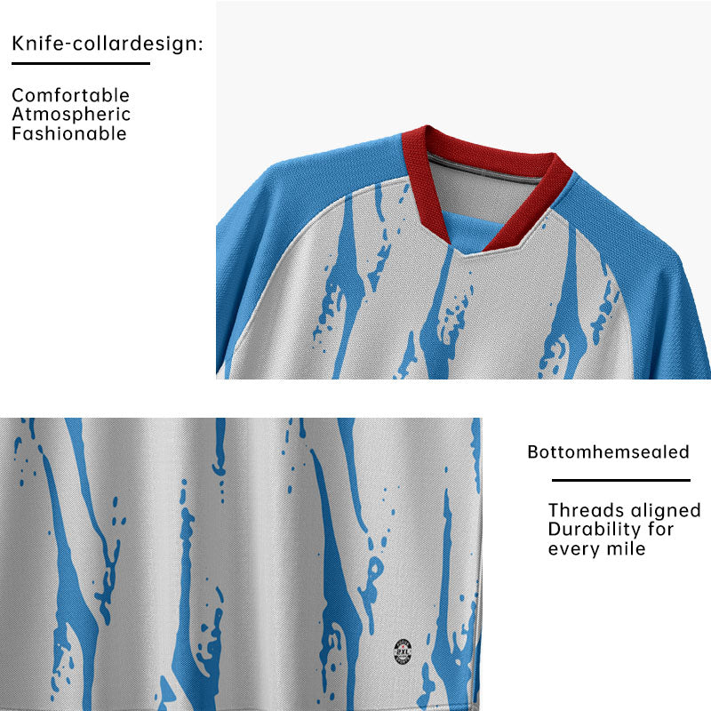 U-TRY | Shawl collar / Raglan sleeve Soccer Jersey Set - CJDL003