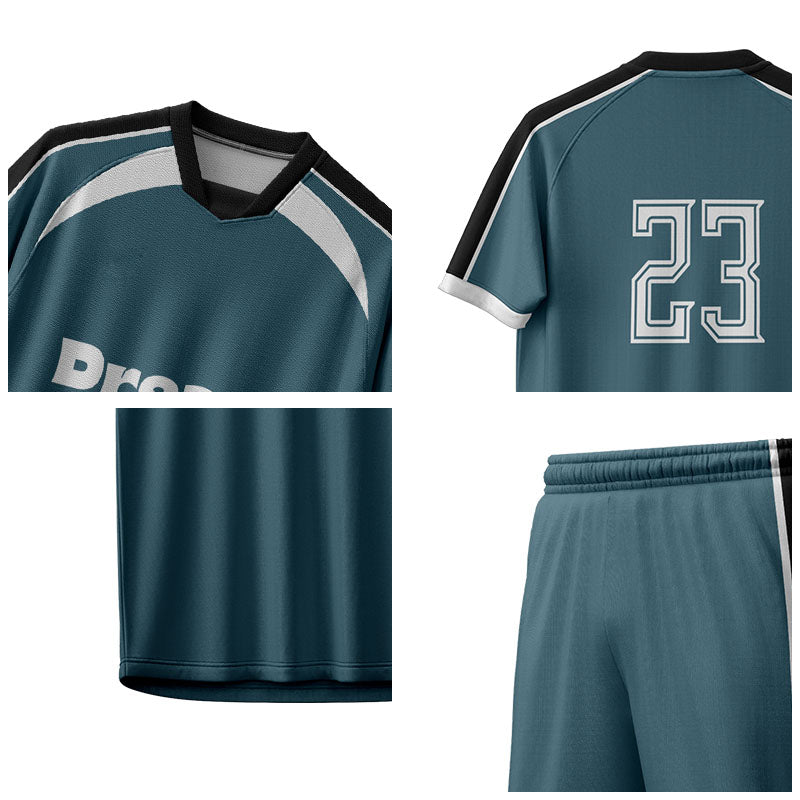 U-TRY | Shawl collar / Raglan sleeve Soccer Jersey Set - CJDL009