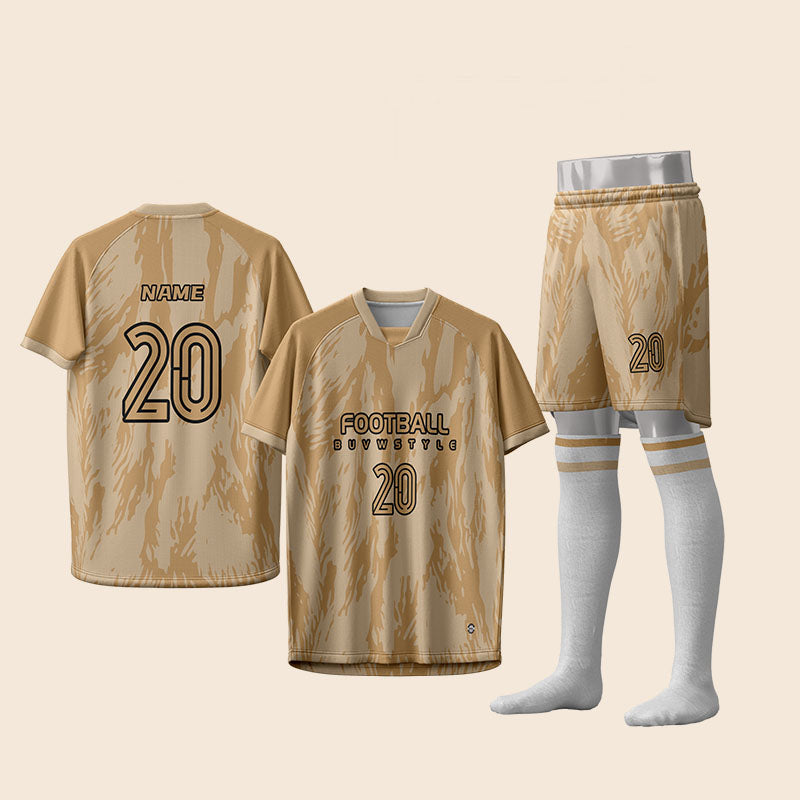 U-TRY | Shawl collar / Raglan sleeve Soccer Jersey Set - CJDL004