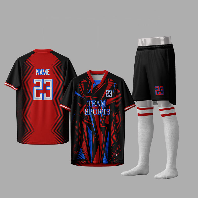 U-TRY | Shawl collar / Raglan sleeve Soccer Jersey Set - CJDL001
