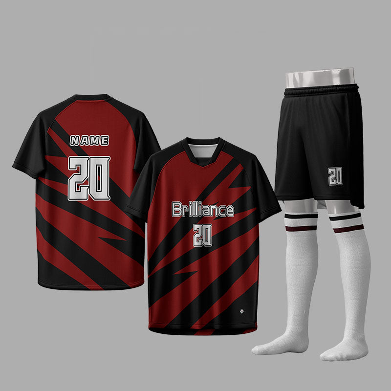 U-TRY | Shawl collar / Raglan sleeve Soccer Jersey Set - CJDL005