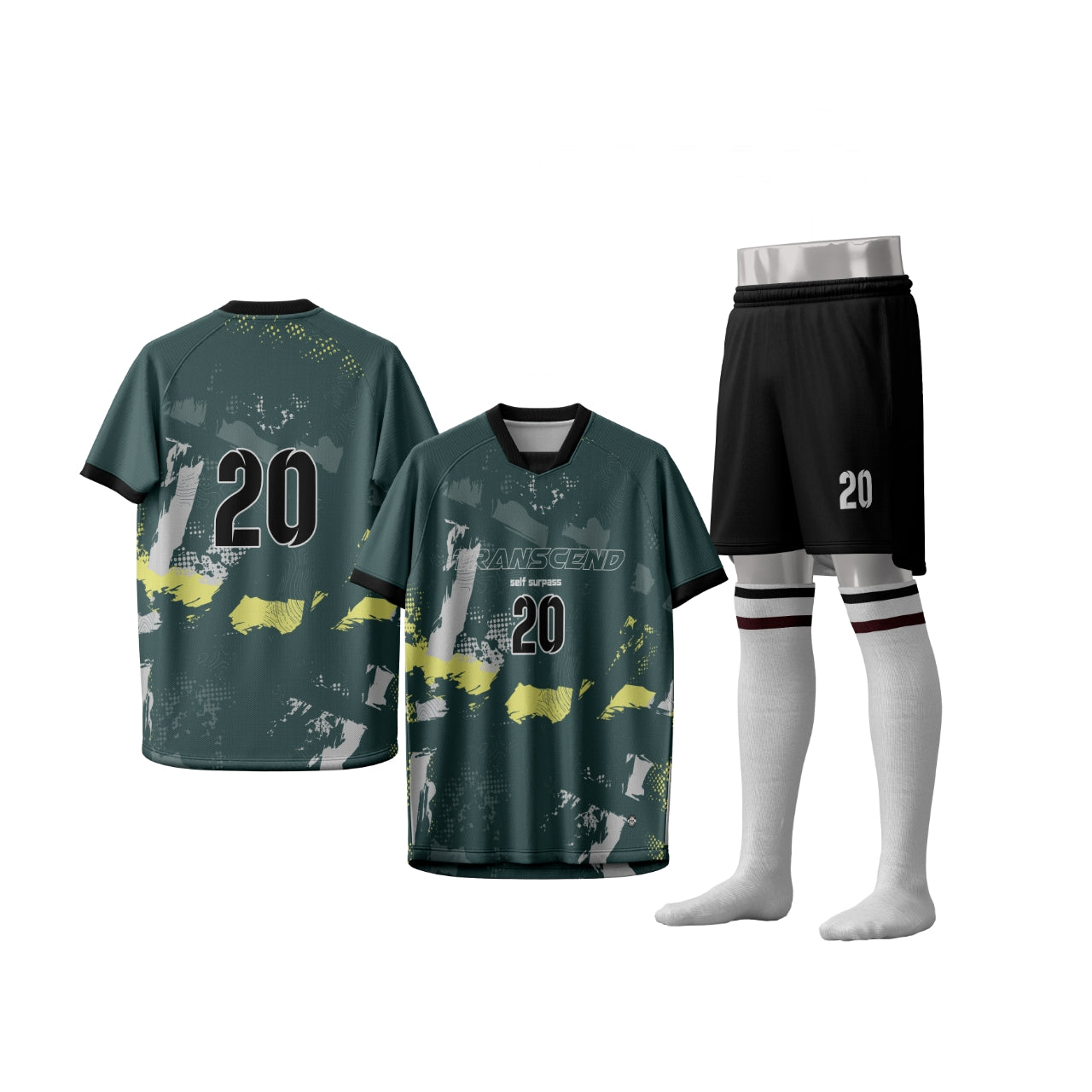 U-TRY | Shawl collar / Raglan sleeve Soccer Jersey Set - CJDL006