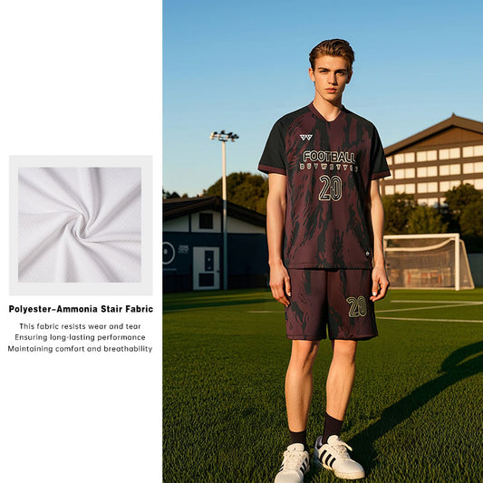 U-TRY | Shawl collar / Raglan sleeve Soccer Jersey Set - CJDL004