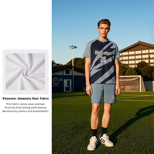 U-TRY | Shawl collar / Raglan sleeve Soccer Jersey Set - CJDL005