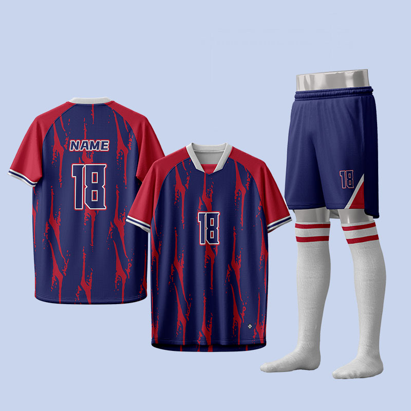 U-TRY | Shawl collar / Raglan sleeve Soccer Jersey Set - CJDL003