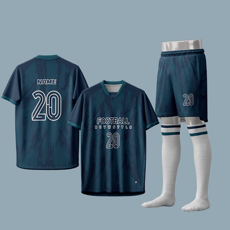 U-TRY | Shawl collar / Raglan sleeve Soccer Jersey Set - CJDL004