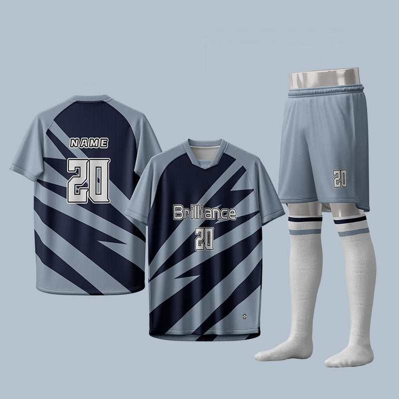 U-TRY | Shawl collar / Raglan sleeve Soccer Jersey Set - CJDL005