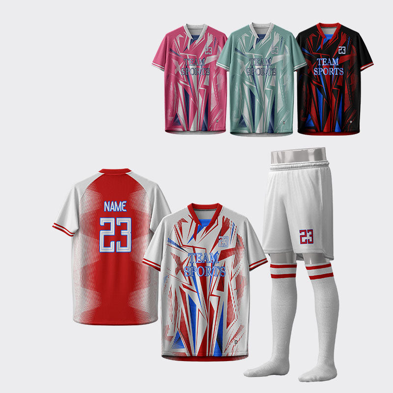 U-TRY | Shawl collar / Raglan sleeve Soccer Jersey Set - CJDL001