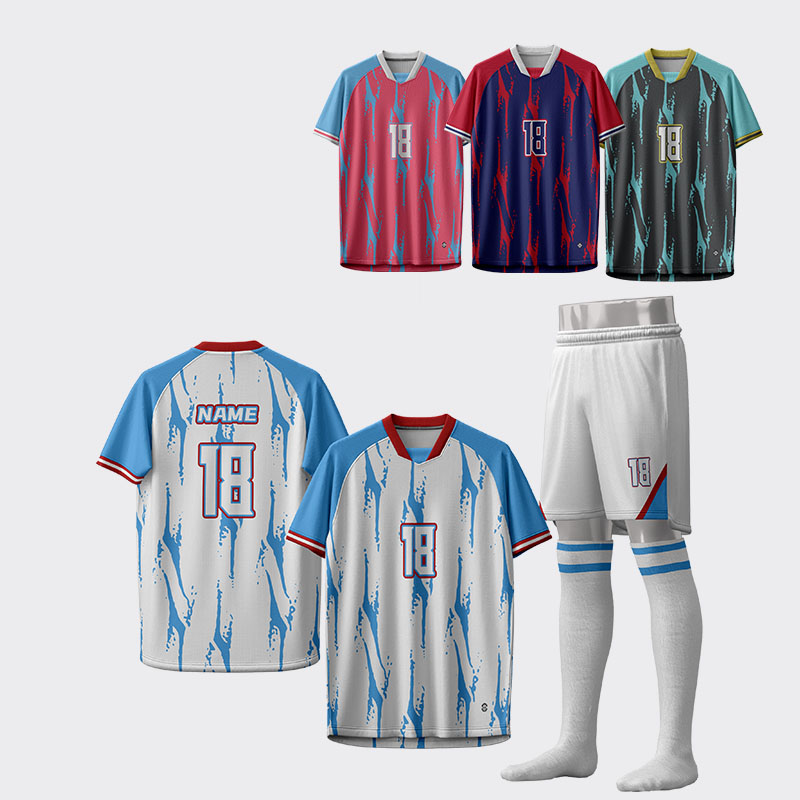 U-TRY | Shawl collar / Raglan sleeve Soccer Jersey Set - CJDL003