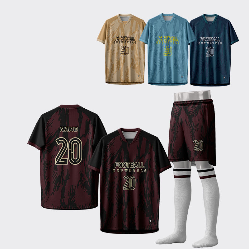 U-TRY | Shawl collar / Raglan sleeve Soccer Jersey Set - CJDL004