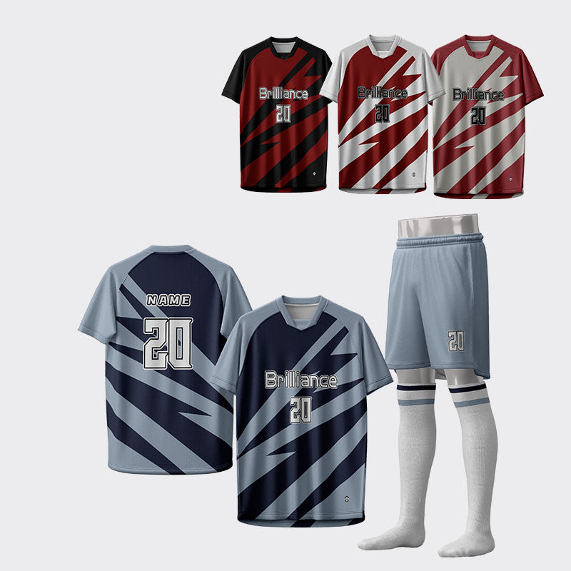 U-TRY | Shawl collar / Raglan sleeve Soccer Jersey Set - CJDL005