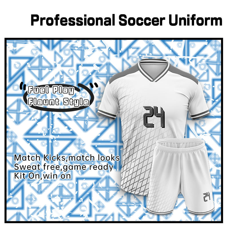 U-TRY | Folded Collar Soccer Jersey Set - DL009