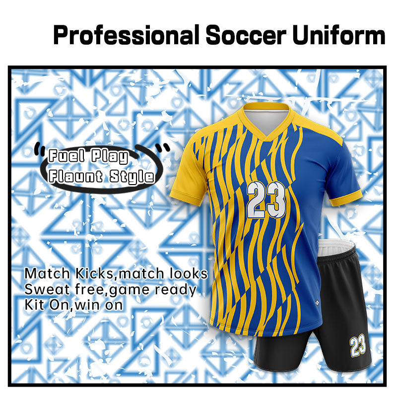 U-TRY | Folded Collar Soccer Jersey Set - DL010