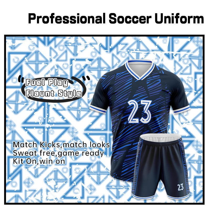 U-TRY | Folded Collar Soccer Jersey Set - DL007