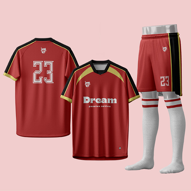 U-TRY | Shawl collar / Raglan sleeve Soccer Jersey Set - CJDL009