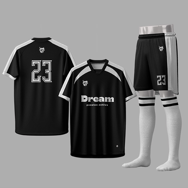U-TRY | Shawl collar / Raglan sleeve Soccer Jersey Set - CJDL009